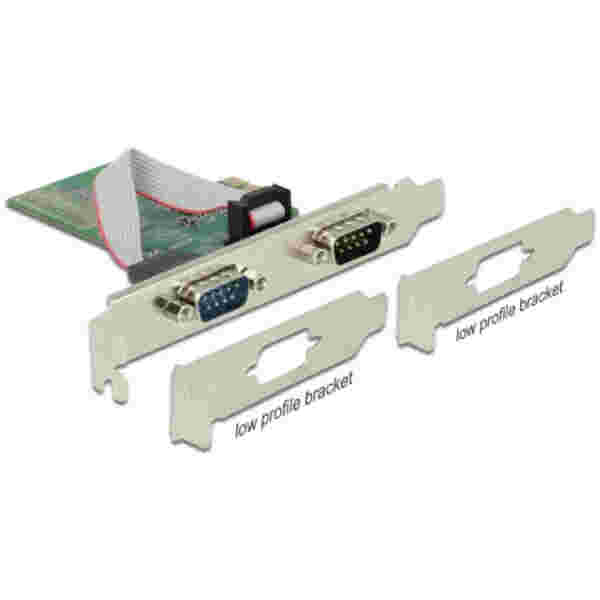 Kontroler PCI-Express => 2x serijski COM port RS232  9pin Delock