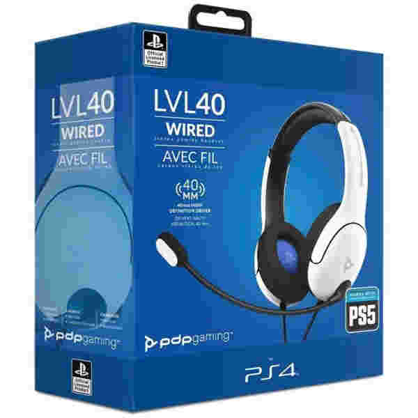 Slušalke PDP LVL40 Chat Headset za PS4/PS5 bele barve - slika 4