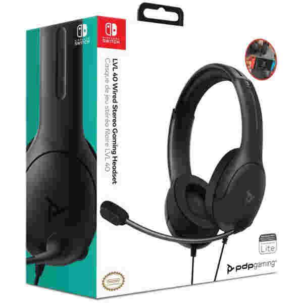 Slušalke PDP LVL40 Chat Headset za NINTENDO SWITCH črne barve - slika 3