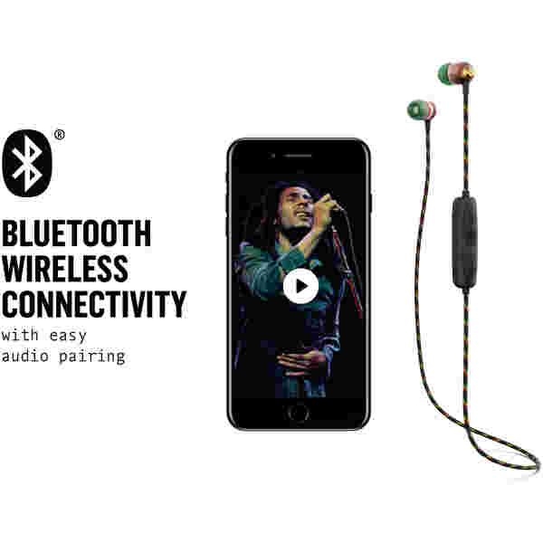 House of Marley Smile Jamaica Wireless 2 brezžične ušesne slušalke - rasta - slika 3