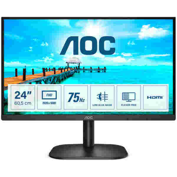 Monitor AOC 60,5 cm (23,8") 24B2XDM 1920x1080 75Hz VA 4ms VGA DVI  3H NTSC72% AdaptiveSync - slika 4