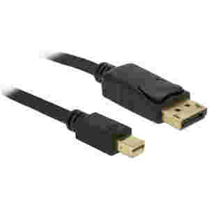 Kabel DisplayPort mini (m) => DisplayPort (m) 3,00m 1.2 4K črn Delock