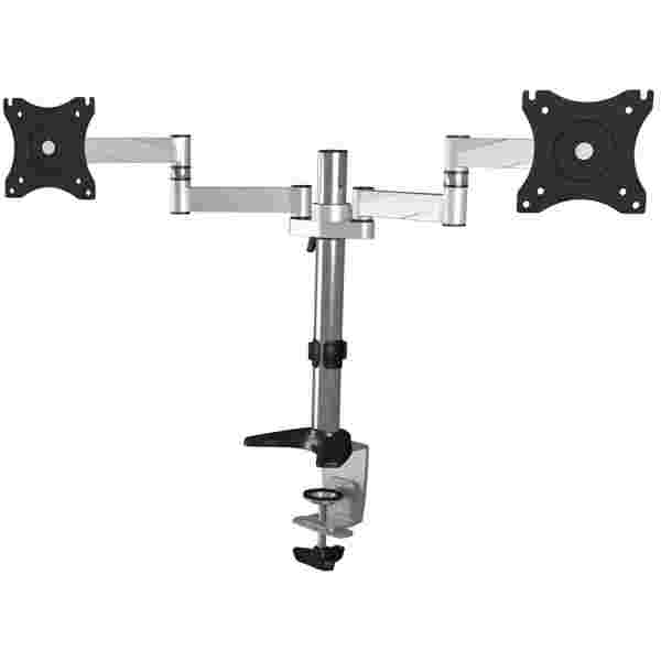 Nosilec namizni Icy Box za monitor dvojni 17"-27" do 2x 8kg (IB-MS404-T)