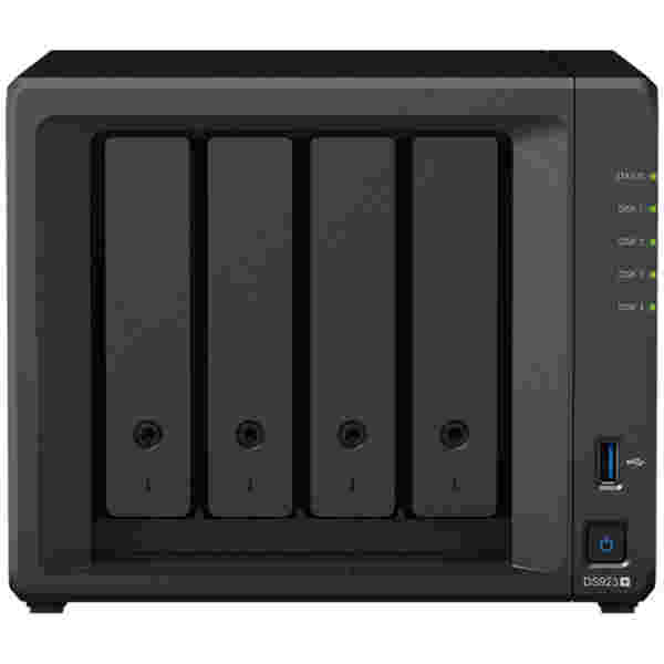 NAS ohišje Synology DS923+ 4GB za 4x 3.5'' SATA HDD/SSD 2x M.2 2280 NVMe SSD CPU AMD R1600 2-core 2.6 (base) / 3.1 (turbo) GHz, 4 GB DDR4 ECC, 2x RJ-45 1GbE LAN Port; 2x USB 3.2; eSATA port; 2.24 kg; 3yr warranty - slika 2