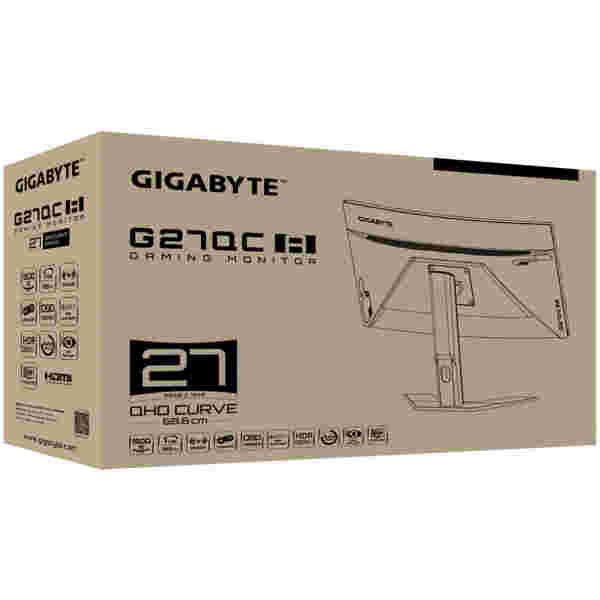 Monitor GigaByte 68,6 cm (27,0") G27QC A 2560x1440 Curved Gaming 165Hz VA 1ms 2xHDMI DisplayPort 2xUSB3.0 HAS Zvočniki  sRGB132% AdaptiveSync - slika 5