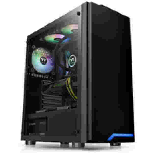 Ohišje Thermaltake H100 TG MidiATX - črna - slika 5