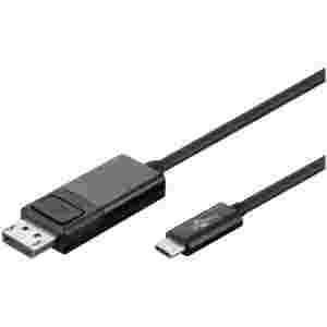 Kabel USB-C => DisplayPort 1,2m z zatičem UHD 4K - črn (Goobay)