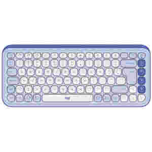 Tipkovnica brezžična + Bluetooth Logitech Pop Icon Keys US international | SLO gravura vijolična (920-013074)