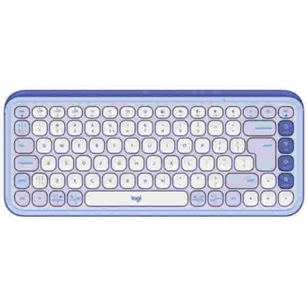 Tipkovnica brezžična + Bluetooth Logitech Pop Icon Keys US international | SLO gravura vijolična (920-013074)