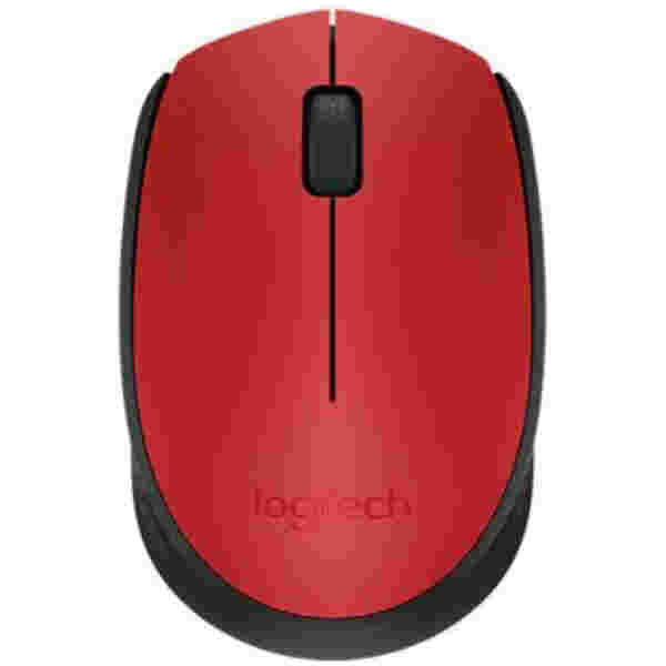 Miš Logitech brezžična optična za notesnike M171 rdeča nano (910-004641)