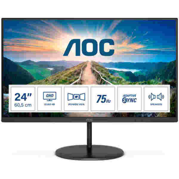 Monitor AOC 60,5 cm (23,8") Q24V4EA 2560x1440 75Hz IPS 4ms HDMI DisplayPort  zvočniki 3H sRGB121% - slika 4