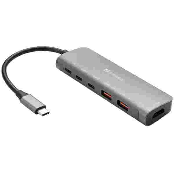 Sandberg USB-C Dock HDMI + 2xUSB-A + 2xUSB-C + PD100W