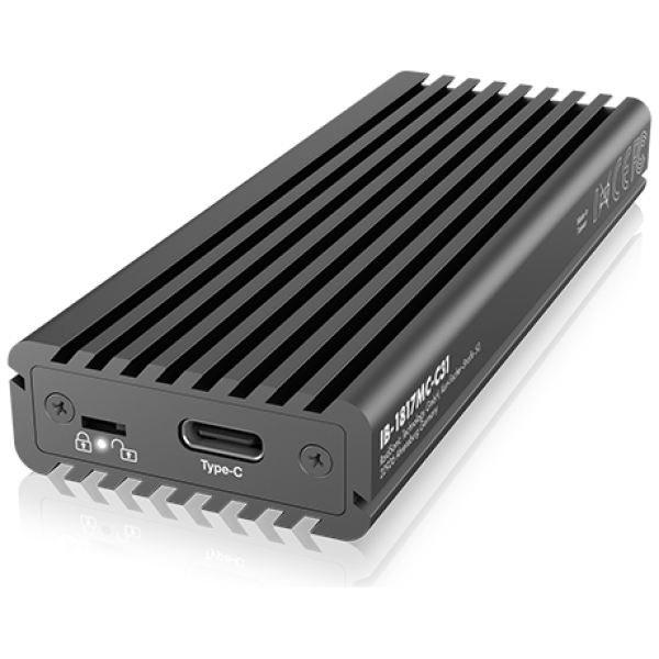IcyBox IB-1817MC-C31 USB-C 3.1 ohišje za M.2 NVMe in SATA SSD ter zaščito pred pisanjem - slika 2