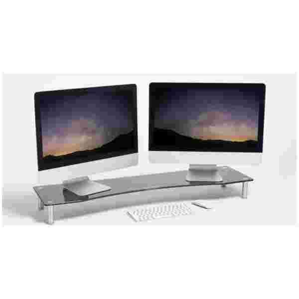 Vonhaus steklen podstavek za monitor XL črn
