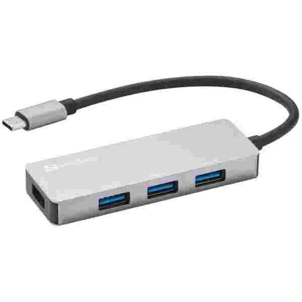 Sandberg USB-C v 4x USB-A hub