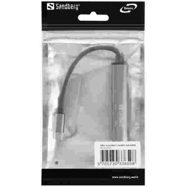 Sandberg USB-C to 3xUSB-A + 2xUSB-C Hub SAVER