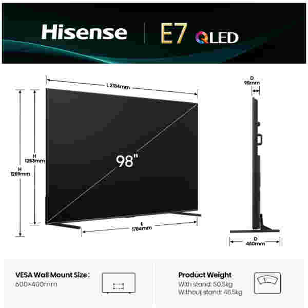 HISENSE QLED TV UHD 98E7Q - slika 2