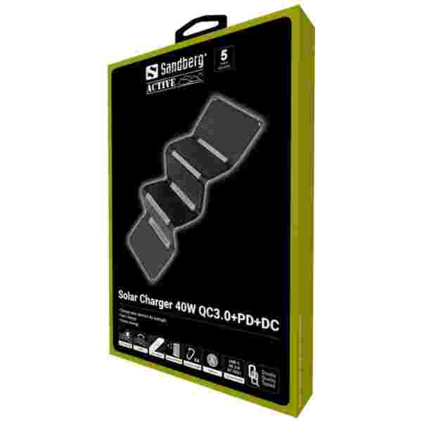 Sandberg solarni polnilec USB 40W QC 3.0 in Power Delivery - slika 3