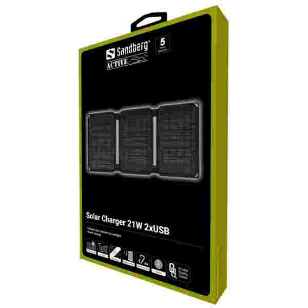 Sandberg solarni panel polnilnik 2x USB - 21W - slika 3