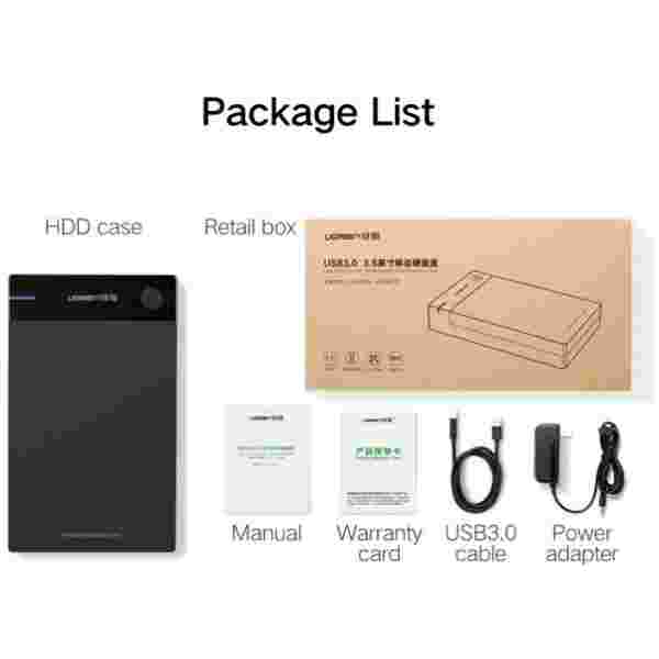 Ugreen 3.5 USB 3.0 na SATA HDD ohišje za disk - box - slika 4
