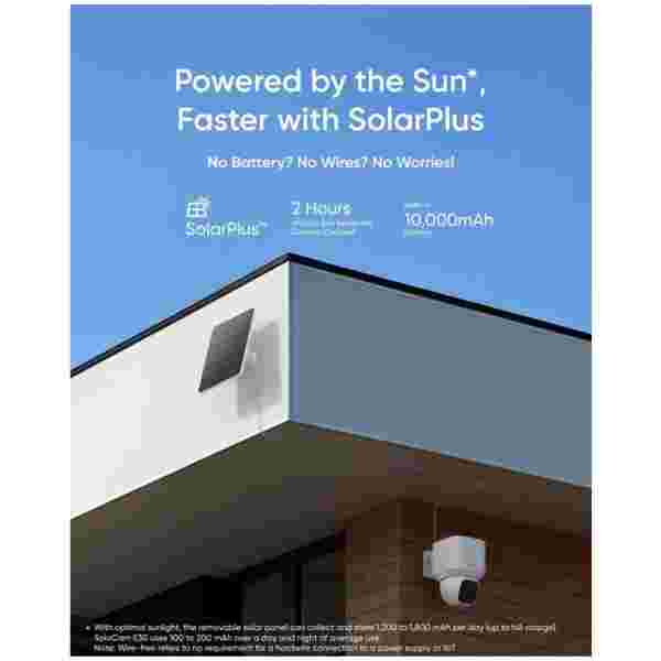 Eufy Security SoloCam E30 zunanja brezžična kamera s solarnim panelom
