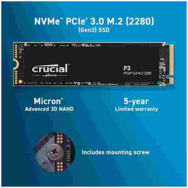 Crucial P3 Plus 4TB 3D NAND NVMe PCIe M.2 SSD