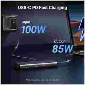 UGREEN 8v1 USB-C 4K priklopna postaja s 100W PD vhodom