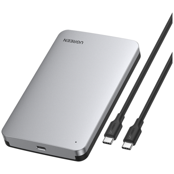 Ugreen 2.5 SATA ohišje za disk srebrn - box - slika 2
