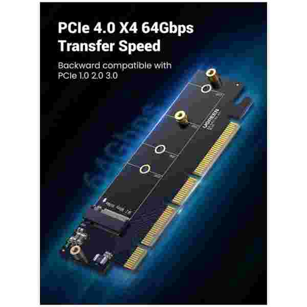 Ugreen M.2 PCIe NVME M-Key na PCIe 4.0 x16 adapter s hladilnikom - box - slika 4