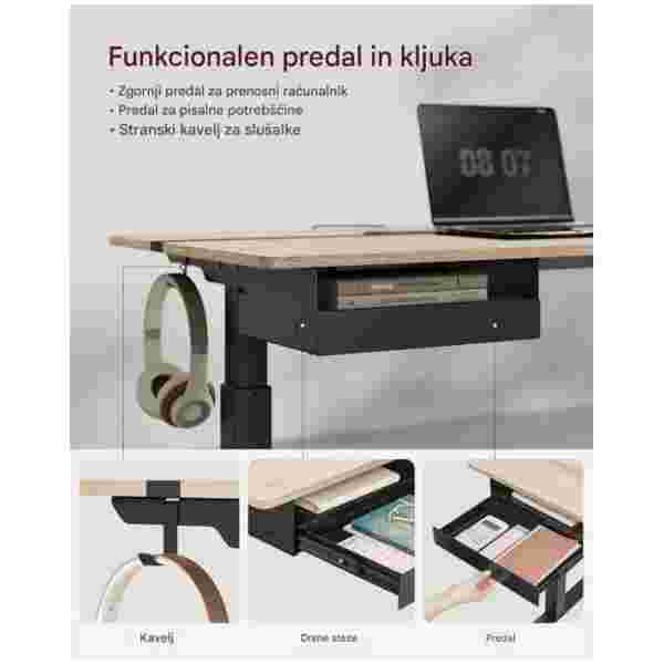 VASAGLE Električno nastavljiva pisalna miza - slika 5