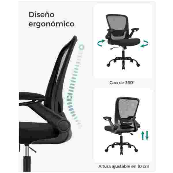 SONGMICS pisarniški stol OBN37BKV2 - slika 4