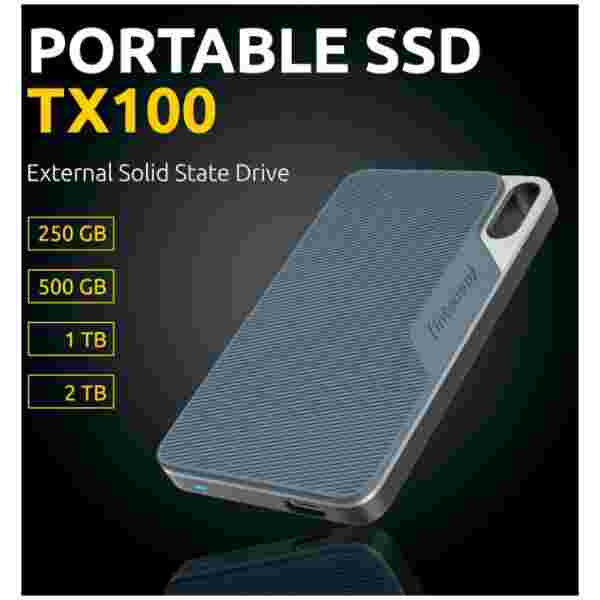 Intenso 1TB SSD TX100 500MB/s USB 3.2 Gen1x1 zunanji disk - modra