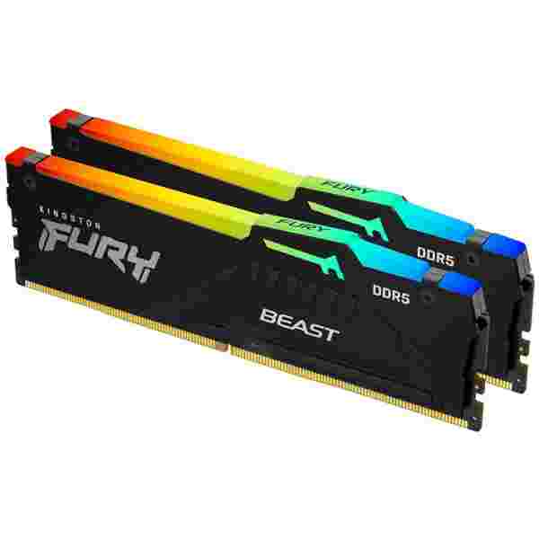 Kingston Fury Beast RGB 32GB Kit (2x16GB) DDR5-5600 DIMM PC5-38400 CL36