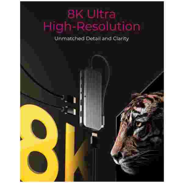 Icybox IB-DK4060-CPD priključna postaja s trojnim video izhodom