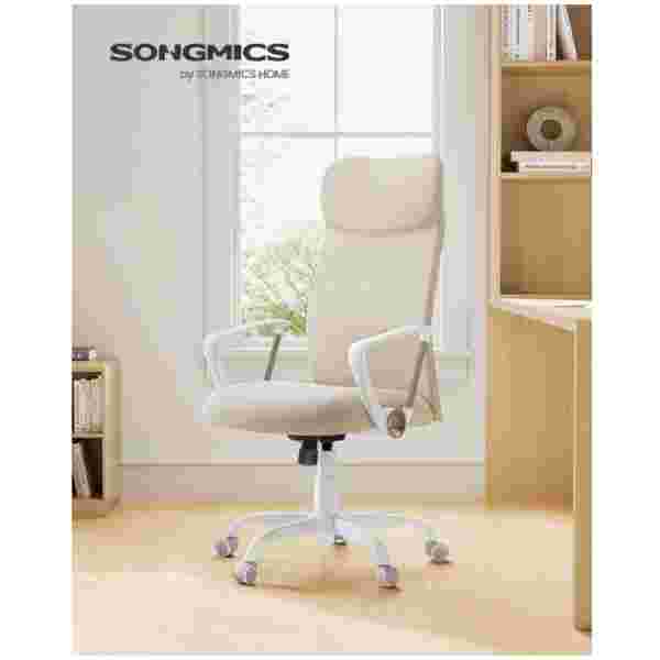 SONGMICS ergonomski pisarniški stol bež - slika 3