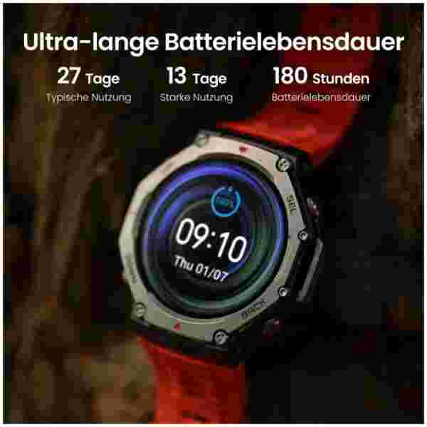 Amazfit T-REX 3 pametna ura, siva - slika 3