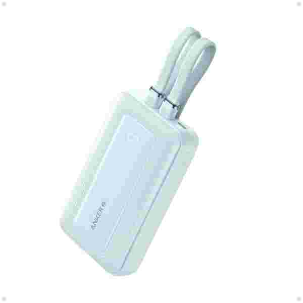Anker Zolo Powerbank 10000 mAh, 30W z vgrajenima kabloma USB-C + Lightning, moder - slika 4
