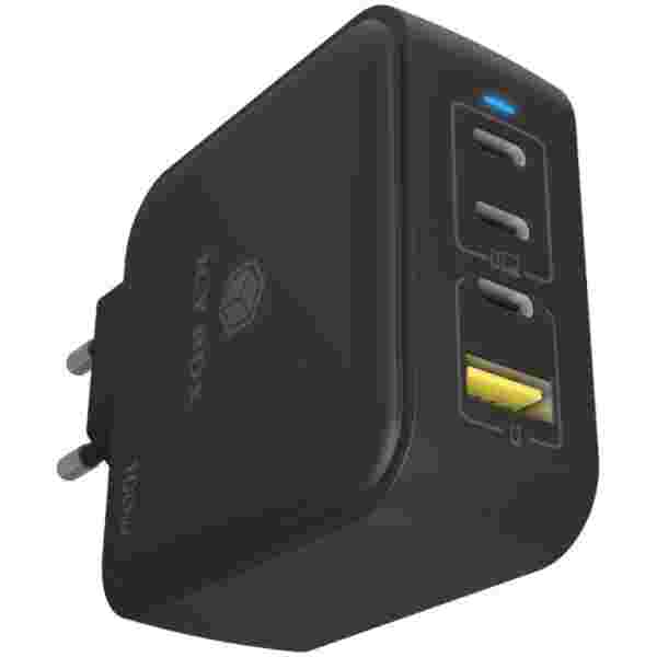 IcyBox IB-PS1040-PD 4-portni USB-C/A 100W GaN polnilec