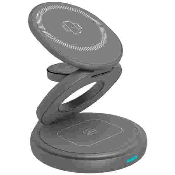 Icybox 3v1 brezžični magnetni polnilnik za telefone in ure