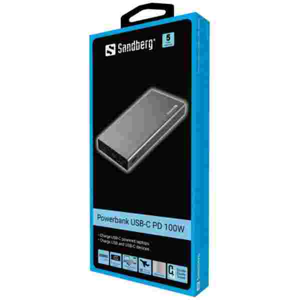 Sandberg Powerbank USB-C PD 100W 20000mAh - slika 3