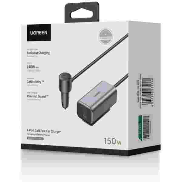 Ugreen 150W avto polnilec s 4 priključki