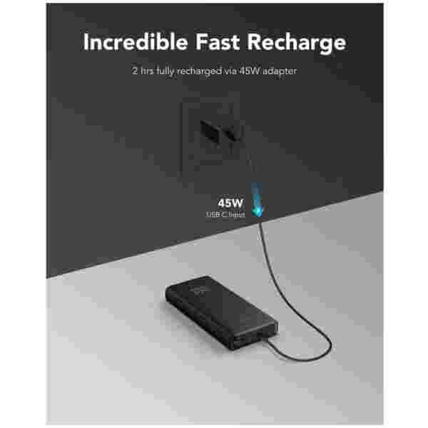 VEGER T100 PowerBank 20.000 mAh T100, črn - slika 3