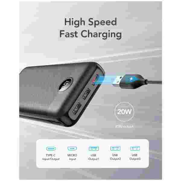 VEGER prenosna baterija L30 30000 mAh, črna - slika 4
