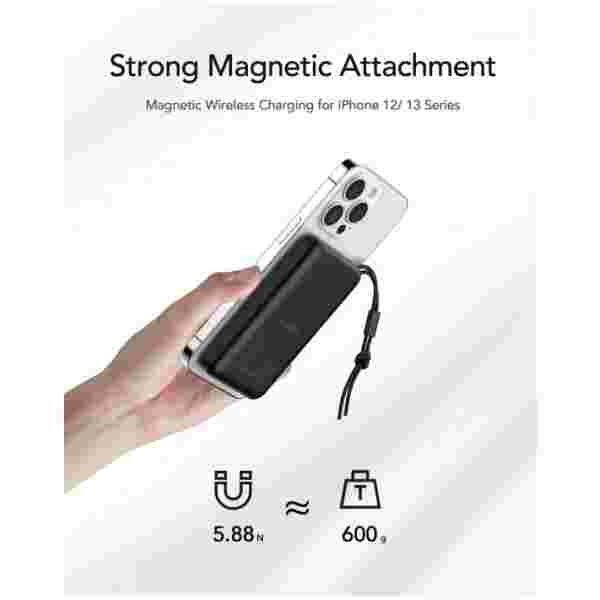 VEGER prenosna baterija MagOn 10000 mAh, črna - slika 3