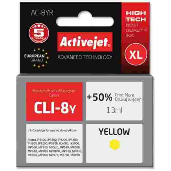 ActiveJet rumeno črnilo Canon CLI-8Y