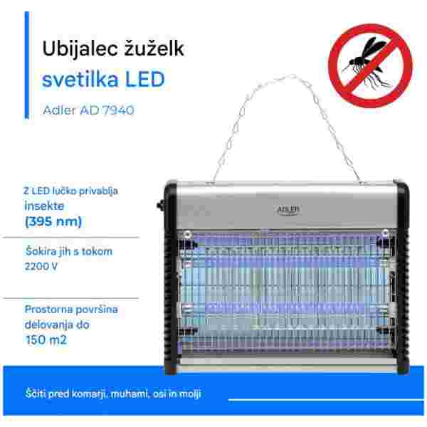 Adler svetilka proti insektom (komarji, muhe,...) AD7940 - slika 4