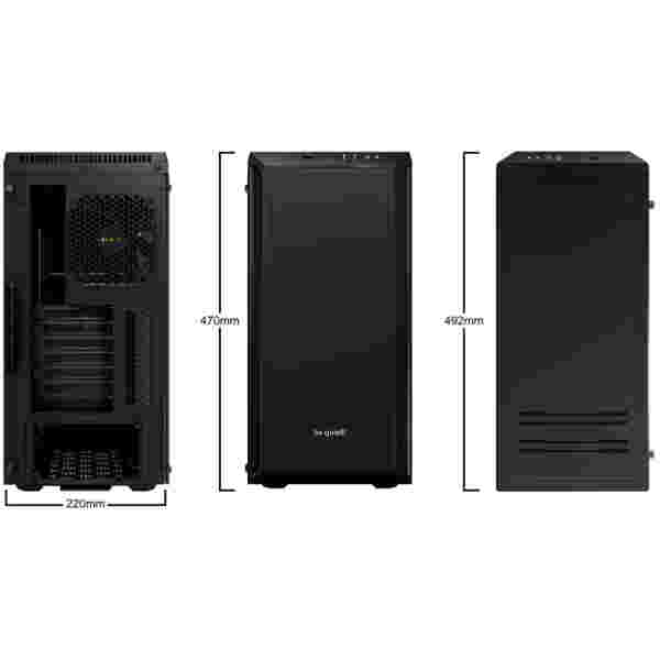 Ohišje Bequiet Pure Base 600 ATX - črna - slika 4