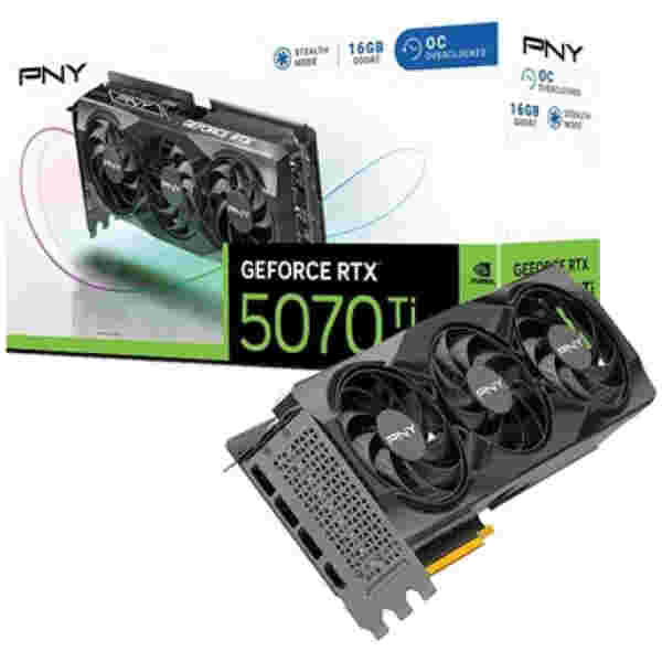Grafična kartica nVidia RTX5070Ti PNY Overclocked Triple Fan - 16GB GDDR7 (VCG5070T16TFXPB1-O)