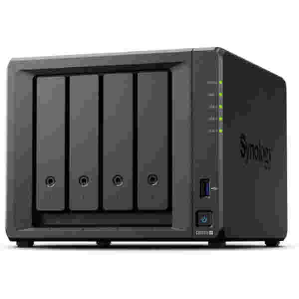 NAS ohišje Synology DS925+ 4x3.5'' SATA HDD/SSD 2x M.2 NVMe AMD V1500B 4-core (8-thread) 2.2 GHz 4GB DDR4 ECC SODIMM 2x RJ-45 2.5GbE 2x USB 3.2 Gen1 1x USB-C expansion port