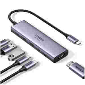 Priklopna postaja USB-C => Ugreen 6v1 HDMI 2xUSB3.2 2xUSB-C 100W 1xUSB-C PD (35999)